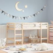 Łóżeczka i kojce - vidaXL Rama łóżka dla dzieci, z drabinką, 90x190 cm, drewno sosnowe - miniaturka - grafika 1