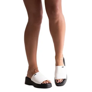 Białe klapki na platformie Big Star NN274022 - Klapki i japonki damskie - miniaturka - grafika 1