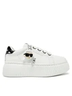 Sneakersy damskie - KARL LAGERFELD Sneakersy Kreeper Lo KL42376T Biały - miniaturka - grafika 1