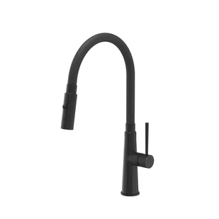 Bateria ICEBERG CEREZA BLACK (czarny mat) | elastyczna wylewka  (BQCR2BKQ) - Baterie kuchenne - miniaturka - grafika 1