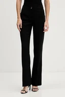 Spodnie damskie - Sisley spodnie z domieszką wełny damskie kolor czarny proste high waist 41YPLF083 - miniaturka - grafika 1