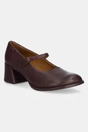 Czółenka - Camper czółenka skórzane Kora kolor bordowy na słupku K201799-003 - miniaturka - grafika 1