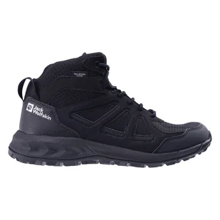 Damskie Buty JACK WOLFSKIN WOODLAND 2 TEXAPORE MID W 4051331-6069 – Czarny - Buty trekkingowe damskie - miniaturka - grafika 1
