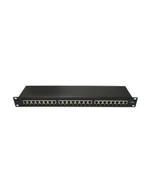 Akcesoria do serwerów - Lynx Cs 19'' Patch panel 24port, STP, Cat6, 30µm, duální svorkovnice, černý LX24SLC6BK LX24SL-C6-BK - miniaturka - grafika 1