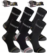 Skarpetki męskie - SKARPETY ROBOCZE WORK WYTRZYMAŁE MOCNE SKARPETKI BAWEŁNA 6-PAR MORAJ 43-46 - miniaturka - grafika 1