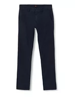 Spodnie męskie - BOSS Spodnie męskie, płaskie, ciemnoniebieskie, 34 - miniaturka - grafika 1