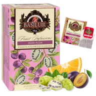 Herbata - BASILUR Fruit Infusions - Owocowa herbata bezkofeinowa z naturalnym aromatem noni, śliwki i cytrusów, w saszetkach 20 x 2 g x1 - miniaturka - grafika 1