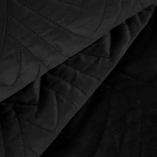Narzuta 200 x 220 Pikowana Velvet Luiz6 Czarny - Narzuty - miniaturka - grafika 6