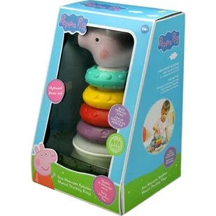 Muzyczne Pierścienie Piramidka Świnka Peppa Światło Dźwięk - Zabawki sensoryczne - miniaturka - grafika 1