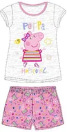 Piżamy dla dziewczynek - Piżama dla dziewczynki z krótkim rękawem Świnka Peppa Szara - miniaturka - grafika 1