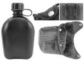 Kuchnia turystyczne i akcesoria - MFH Manierka w pokrowcu - czarna 082-052 - miniaturka - grafika 1