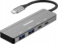 Huby USB - Koncentrator PREMIUMCORD USB-C na 2x USB 3.2 typu C+2x USB 3.2, 5G SuperSpeed, aluminium - miniaturka - grafika 1