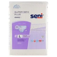 Bielizna lecznicza - SENI SUPER PLUS L (100-150cm) Pieluchomajtki 30 szt. - miniaturka - grafika 1
