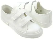 Buty dla dziewczynek - Trampki dziecięce na rzep BIG STAR KK374086 białe - miniaturka - grafika 1