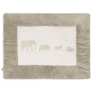Maty edukacyjne - Jollein mata niemowlÄ™ca dwustronna do zabawy 95x75 cm Safari ANIMALS Olive Green - miniaturka - grafika 1