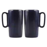 Kubki - Vialli Design Kubki ceramiczne z uszkiem Fuori granatowe 30107 2 x 330 ml - kubek - miniaturka - grafika 1