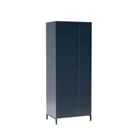 Szafy - Nowoczesna szafa dwudrzwiowa ryflowane fronty indigo granat metalowe nogi STYLES - miniaturka - grafika 1