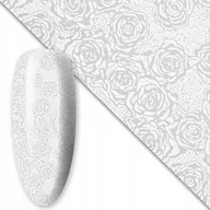 Ozdoby do paznokci - Folia transferowa do paznokci 80 cm White Nr 15 - miniaturka - grafika 1