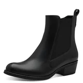 Botki damskie - MARCO TOZZI Buty damskie botki Zip+Slip 2-25329-43 Chelsea, czarny, 37 EU - miniaturka - grafika 1