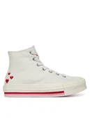 Buty dla dziewczynek - Converse Trampki Chuck Taylor All Star Lift Valentine'S Day Platform A10716C Beżowy - miniaturka - grafika 1