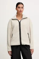 Bluzy damskie - Jack Wolfskin bluza polarowa STONE LITE kolor beżowy gładka A65072 - miniaturka - grafika 1