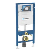 Stelaże i zestawy podtynkowe do WC - Geberit Duofix Zestaw Stelaż do WC + wsporniki + mata + przycisk Sigma20 czarny mat 111.320.00.5+111.815.00.1+115.882.16.1 - miniaturka - grafika 1