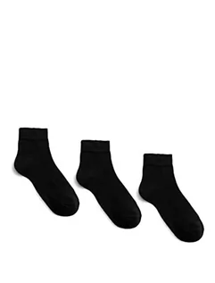 Skarpetki męskie - Koton Men Basic 3-pak skarpetek do butów, czarny (999), rozmiar uniwersalny - grafika 1
