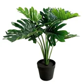 Sztuczne kwiaty - Sztuczna palma monstera w doniczce 60 cm - miniaturka - grafika 1