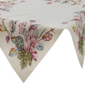 Obrusy i serwetki - Obrus dekoracyjny gobelin 100x100 Eurofirany naturalny w kwiaty - miniaturka - grafika 1