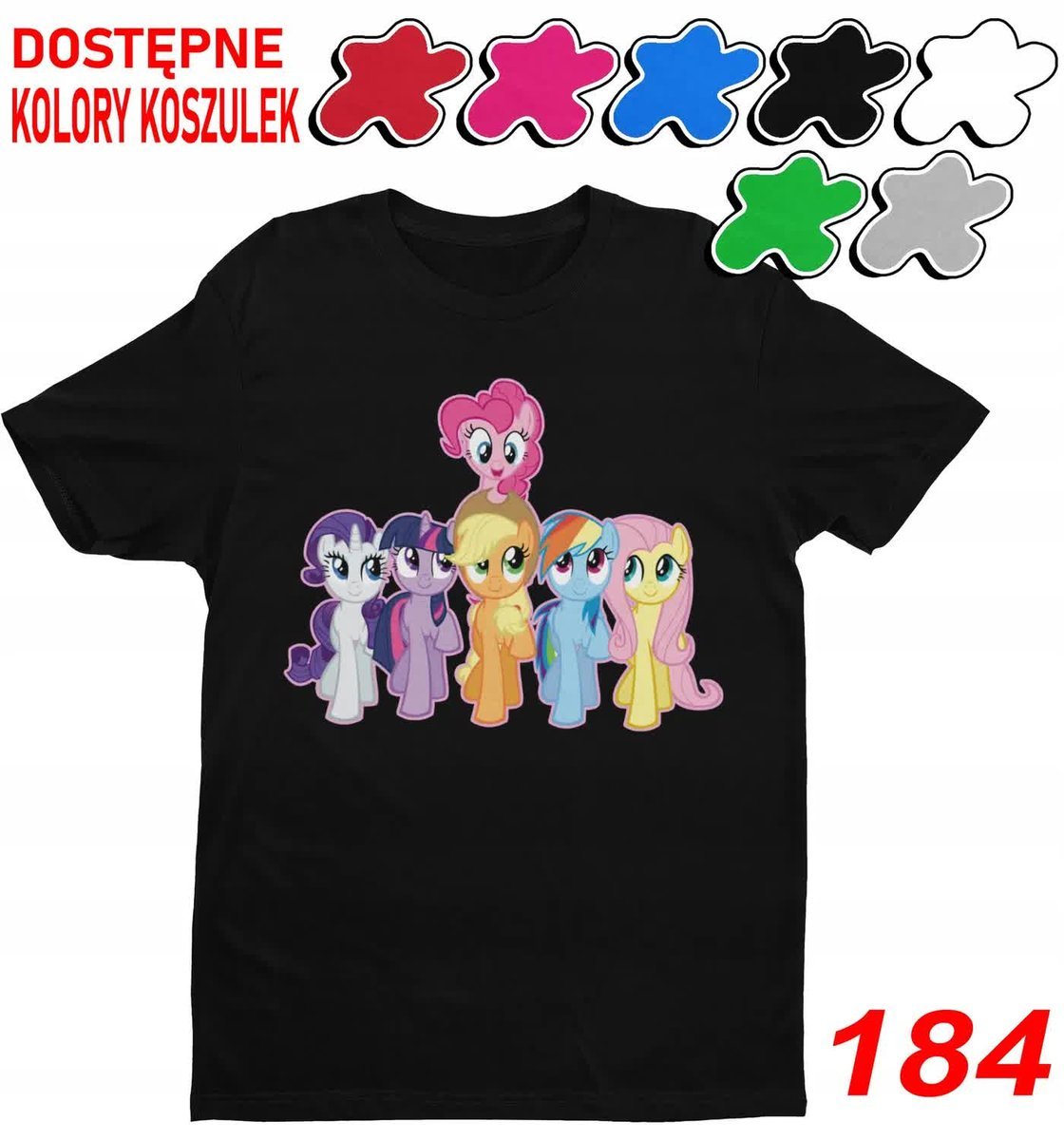 Dziecięca Koszulka T-Shirt Z Nadrukiem Duży Wybór My Little Pony -M 134-140