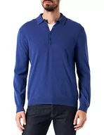 Koszulki męskie - United Colors of Benetton Męska koszulka polo M/L 1002u300d, Bluette 538, M - miniaturka - grafika 1