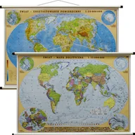 Atlasy i mapy - EKO-GRAF Świat mapa ścienna dwustronna polityczna i fizyczna 1:35 000 000 - Eko-graf - miniaturka - grafika 1