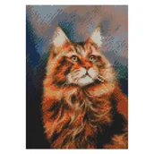 Zabawki kreatywne - Mozaika diamentowa, haft 30x40 Kot brązowy Flamingo line - miniaturka - grafika 1