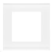 Klawisze i ramki - Kontakt Simon Ramka pojedyncza Nature Simon 55 - szkło mrożone białe - miniaturka - grafika 1