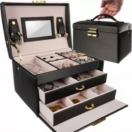 Pudełka i szkatułki - Szkatułka Na Biżuterię Pudełko Organizer Kuferek Sb01-K - miniaturka - grafika 1