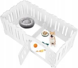 Kojec dla psa 154 x 78 x 60 cm, kojec dla DZIECI z przegrodą Duży Kojec un - Łóżeczka i kojce - miniaturka - grafika 1
