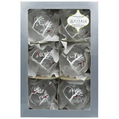 Bombki - Bombka szklana dekor DRZEWKA 80 mm transparentny 6 szt - miniaturka - grafika 1