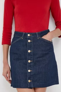 Spódnice - Tommy Hilfiger spódnica jeansowa kolor granatowy mini ołówkowa - grafika 1