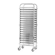 Wózki na żywność - Wózek kompaktowy 16xGN 1/1 transportowy typu Z ze stali nierdzewnej 380x550x1700 mm TECHNICA, Silver Line - miniaturka - grafika 1