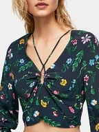 Bluzki damskie - BLUZKA DAMSKA PEPE JEANS GRACIA R. M DŁUGI RĘKAW, KWIATY WIOSNA LATO - miniaturka - grafika 1