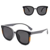 Okulary przeciwsłoneczne - Dziecięce 4-7 lat gumowe okulary przeciwsłoneczne polaryzacyjne POL-JR-60C szare - miniaturka - grafika 1