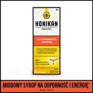 Przeziębienie i grypa - Honikan Immuno syrop na odporność energię 120 ml - miniaturka - grafika 1