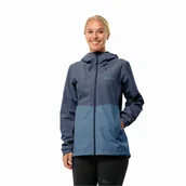 Kurtki damskie - Damska kurtka przeciwdeszczowa Jack Wolfskin WEILTAL 2L JKT W evening sky - XS - miniaturka - grafika 1