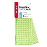 Akcesoria do mycia samochodu - Ściereczka mikrofibra waflowa do szyb okien luster 40x30 cm 2 szt. amio-03734 - miniaturka - grafika 1