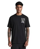 Koszulki męskie - M Grafika Pociąg Ilustracyjna Luźna Koszulka PUMA Czarna - miniaturka - grafika 1