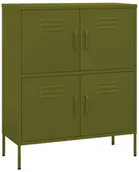 Szafy i regały magazynowe - Elior Metalowa zamykana szafka garażowa oliwkowa A8-M53 - miniaturka - grafika 1