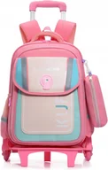 Plecaki szkolne i tornistry - Plecak dziecięcy z 6 kółkami, zdejmowany tornister szkolny - miniaturka - grafika 1