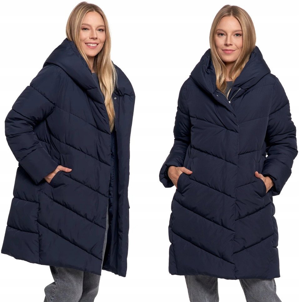 Damski płaszcz Moraj kurtka ODW9000-003 granatowy XXL