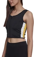 Bluzy damskie - Urban Classics Damska bluza z suwakiem na zamek błyskawiczny, wielokolorowy (Black/White/Chromeyellow 01302), XL - miniaturka - grafika 1