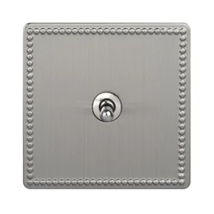 VARILIGHT OLD Włącznik pojedynczy JUBILEE  stal szlifowana  VARILIGHT OLD - Wyłączniki światła i elektryczne - miniaturka - grafika 1